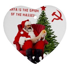 Karl Marx Santa  Heart Ornament (two Sides) by Valentinaart