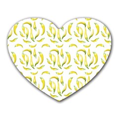 Chilli Pepers Pattern Motif Heart Mousepads by dflcprints