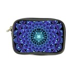 Accordant Electric Blue Fractal Flower Mandala Coin Purse Front