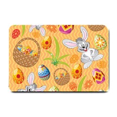 Easter Bunny And Egg Basket Small Doormat  by allthingseveryone