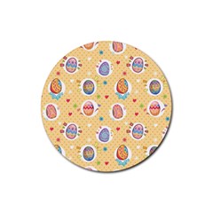 Fun Easter Eggs Rubber Round Coaster (4 Pack) 