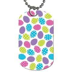 Polka Dot Easter Eggs Dog Tag (one Side) by allthingseveryone