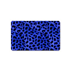 Blue Cheetah Print  Magnet (name Card) by Bigfootshirtshop