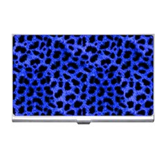 Blue Cheetah Print  Business Card Holders by Bigfootshirtshop