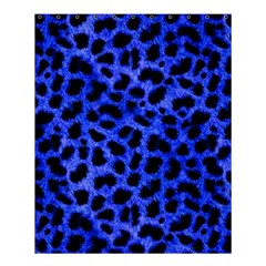 Blue Cheetah Print  Shower Curtain 60  X 72  (medium)  by Bigfootshirtshop