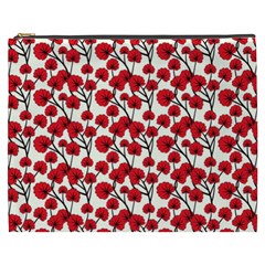 Red Flowers Cosmetic Bag (xxxl)  by allthingseveryone