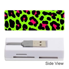 Neon Green Leopard Print Memory Card Reader (stick)  by allthingseveryone