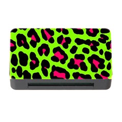 Neon Green Leopard Print Memory Card Reader With Cf by allthingseveryone