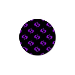 Purple Pisces On Black Background Golf Ball Marker (4 Pack) by allthingseveryone