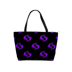 Purple Pisces On Black Background Shoulder Handbags by allthingseveryone
