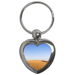 Desert Dunes With Blue Sky Key Chains (heart) 