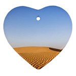 Desert Dunes With Blue Sky Heart Ornament (Two Sides) Front