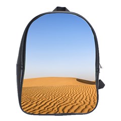 Desert Dunes With Blue Sky School Bag (large) by Ucco