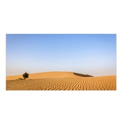 Desert Dunes With Blue Sky Satin Shawl