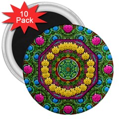 Bohemian Chic In Fantasy Style 3  Magnets (10 Pack)  by pepitasart