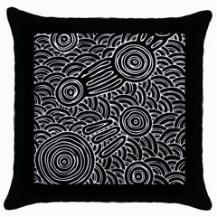 Meeting Places Throw Pillow Case (Black)