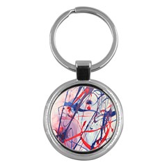 Messy Love Key Chains (round)  by LaurenTrachyArt