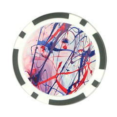 Messy Love Poker Chip Card Guard by LaurenTrachyArt