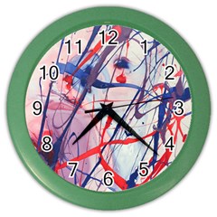 Messy Love Color Wall Clocks by LaurenTrachyArt