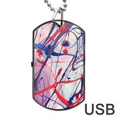 Messy Love Dog Tag Usb Flash (two Sides) by LaurenTrachyArt