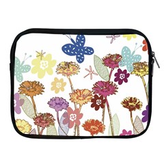 Flowers Butterflies Dragonflies Apple Ipad 2/3/4 Zipper Cases by Celenk