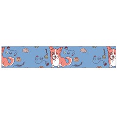 Dog Corgi Pattern Large Flano Scarf  by Celenk