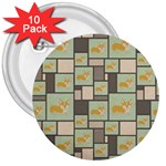 Quirky Corgi Kraft Present Gift Wrap Wrapping Paper 3  Buttons (10 pack)  Front