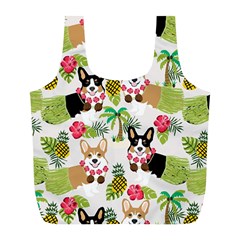 Hula Corgis Fabric Full Print Recycle Bags (l)  by Celenk