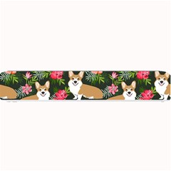 Welsh Corgi Hawaiian Pattern Florals Tropical Summer Dog Small Bar Mats by Celenk