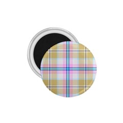 Pink And Yellow Plaid 1.75  Magnets