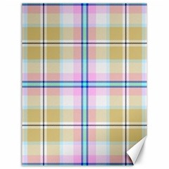 Pink And Yellow Plaid Canvas 12  x 16  