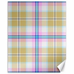 Pink And Yellow Plaid Canvas 16  x 20  