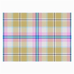 Pink And Yellow Plaid Large Glasses Cloth (2-Side)