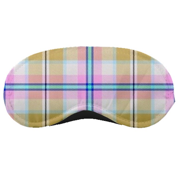 Pink And Yellow Plaid Sleeping Masks