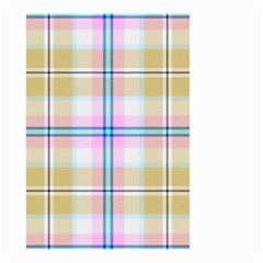 Pink And Yellow Plaid Small Garden Flag (Two Sides)