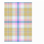Pink And Yellow Plaid Large Garden Flag (Two Sides) Front