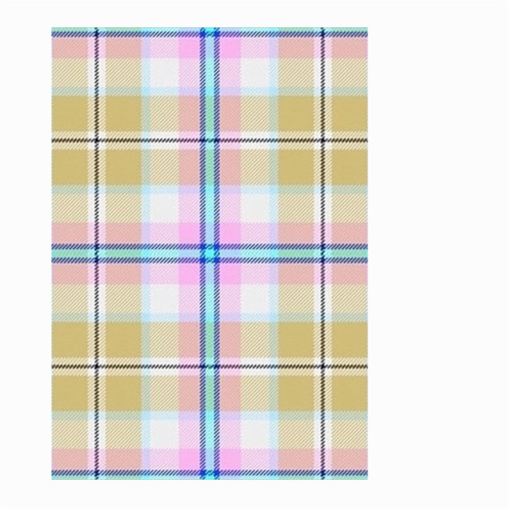 Pink And Yellow Plaid Large Garden Flag (Two Sides)