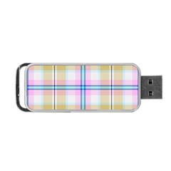 Pink And Yellow Plaid Portable Usb Flash (two Sides) by allthingseveryone