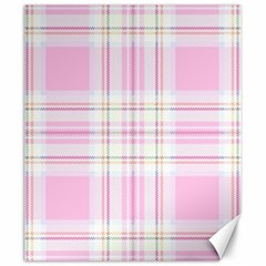 Pink Pastel Plaid Canvas 20  X 24   by allthingseveryone