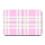 Pink Pastel Plaid Small Doormat  24 x16  Door Mat