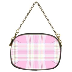 Pink Pastel Plaid Chain Purses (two Sides)  by allthingseveryone