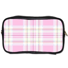 Pink Pastel Plaid Toiletries Bags 2-side by allthingseveryone