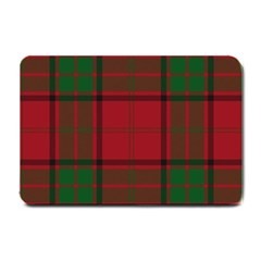 Red And Green Tartan Plaid Small Doormat  by allthingseveryone