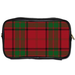 Red And Green Tartan Plaid Toiletries Bags 2-side by allthingseveryone