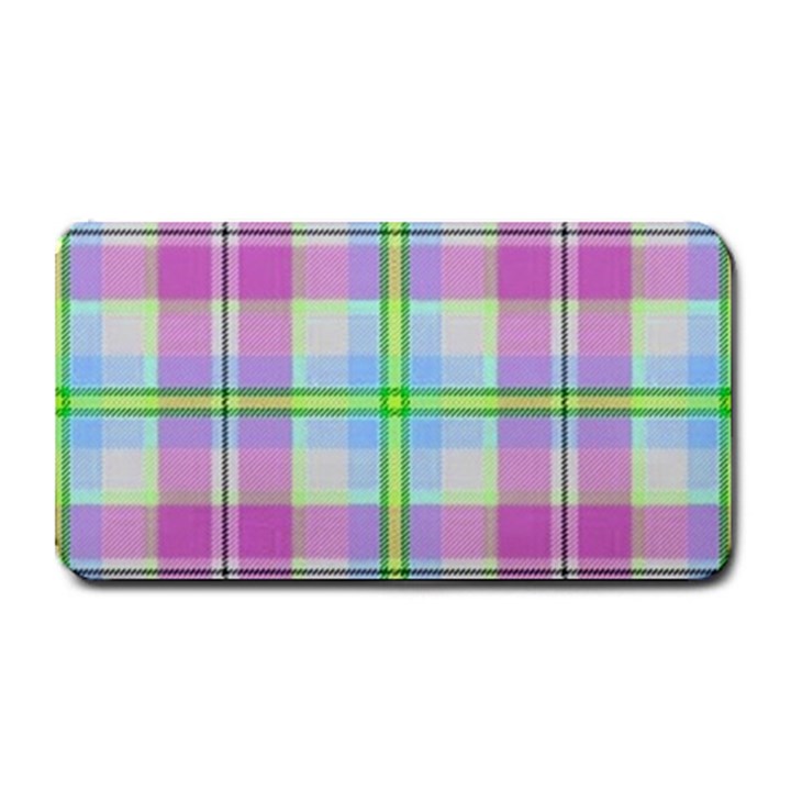 Pink And Blue Plaid Medium Bar Mats