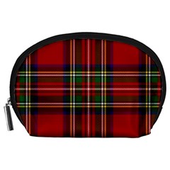 Red Tartan Plaid Accessory Pouches (large)  by allthingseveryone