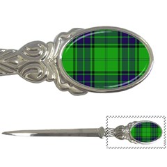 Green And Blue Plaid Letter Openers by allthingseveryone