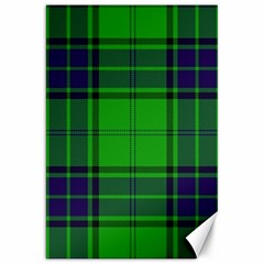 Green And Blue Plaid Canvas 20  X 30   by allthingseveryone