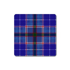 Blue Heather Plaid Square Magnet by allthingseveryone