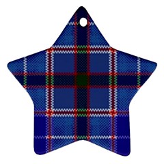 Blue Heather Plaid Star Ornament (two Sides) by allthingseveryone